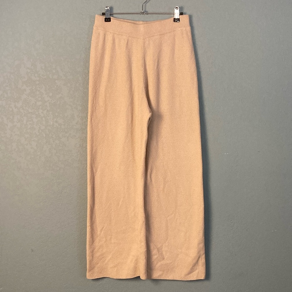Knit Wide-Leg Pants ~ Medium/Large ~ Beige